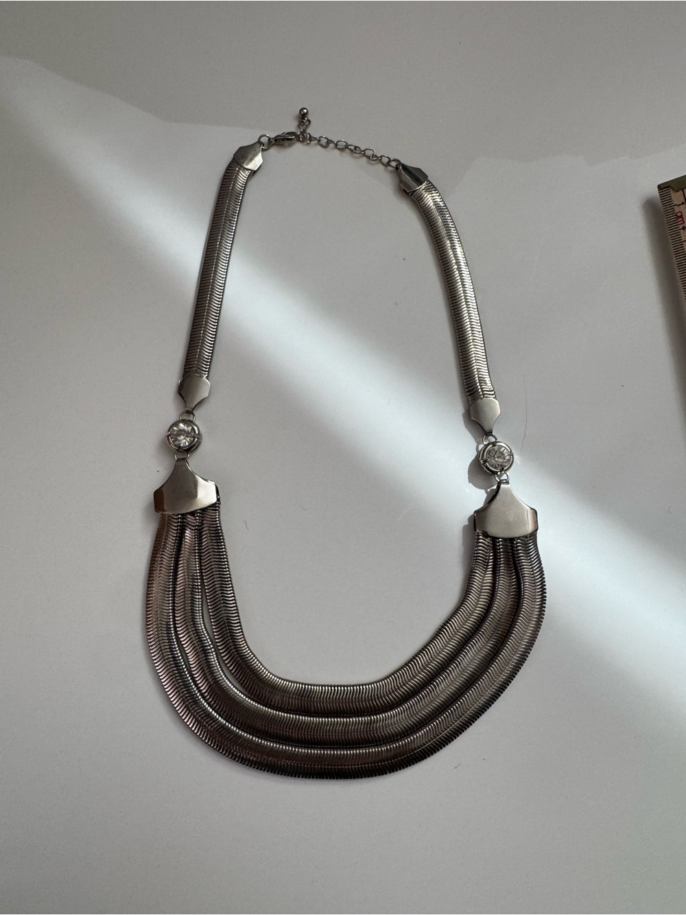 Silver-tone Multi-Strand Statement Necklace - Women Jewelry